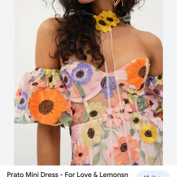 For Love & Lemons Prato Mini Dress new with tags size small free people